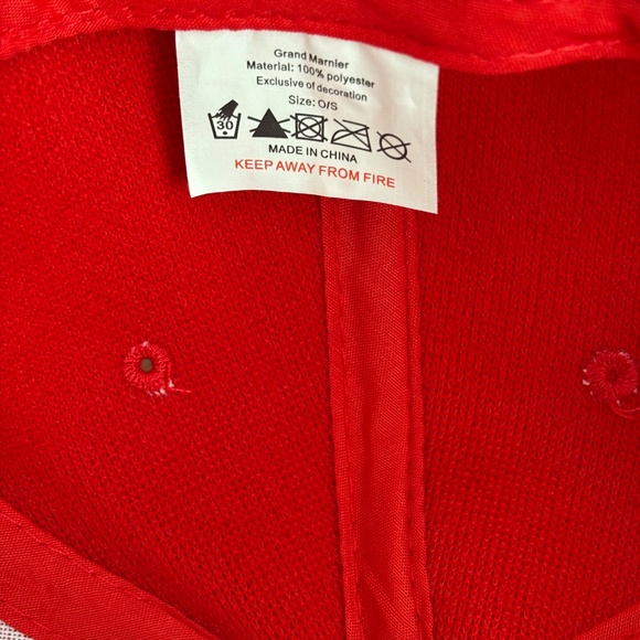 GRAND MARNIER Strapback MENS Baseball Cap Hat Felt Red Cognac Liqueur Emroidered - Picture 11 of 11